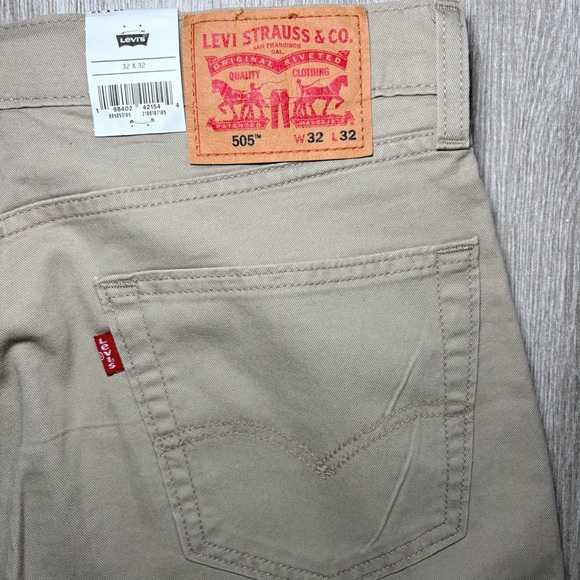 Levi’s men’s 32x32 505 regular beige pants - Picture 8 of 8